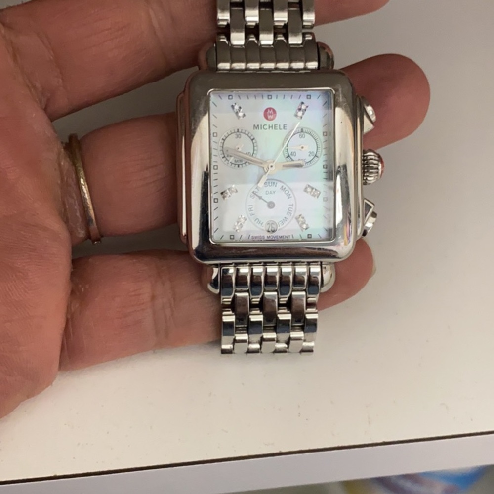 Its a 8 months old michele silver watch,